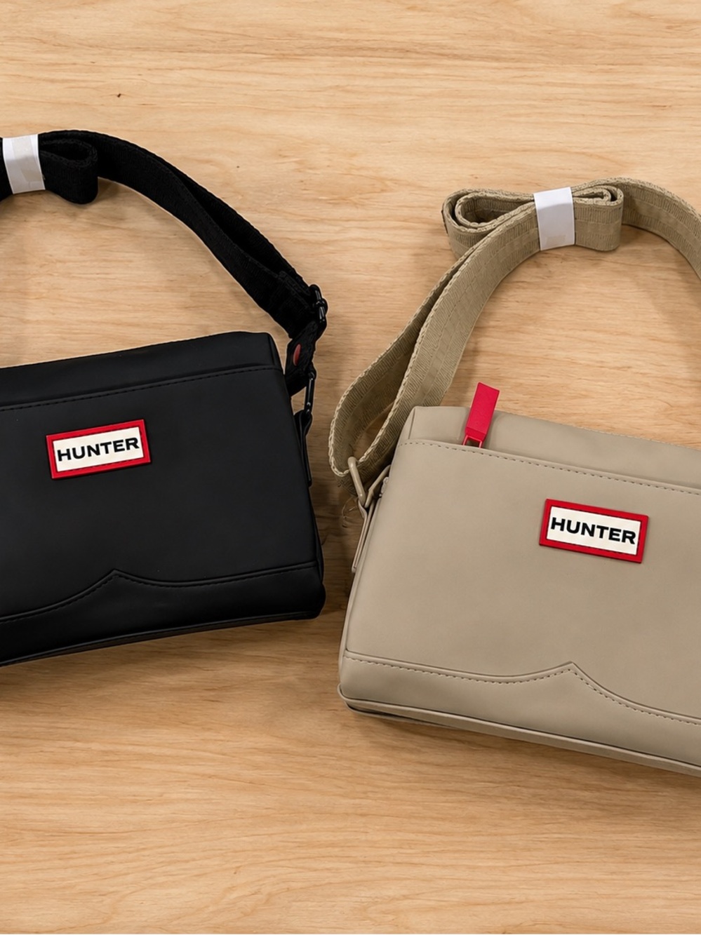 Hunter Men's Messenger Bags in Black and Beige